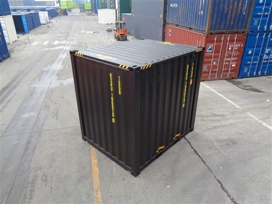 Contenedor marino negro High Cube de 10 pies - Nuevo